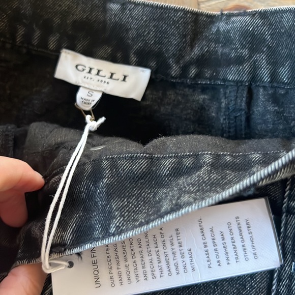 Gilli NWT Black Denim Mini Skirt Small - Picture 3 of 5